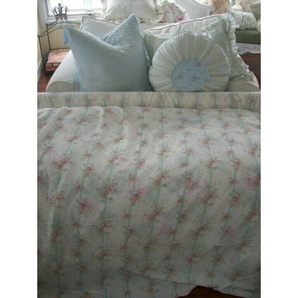 2 yards Rachel Ashwell Shabby Chic Couture Bemberg Silk Teal Fabric